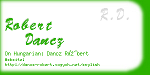 robert dancz business card